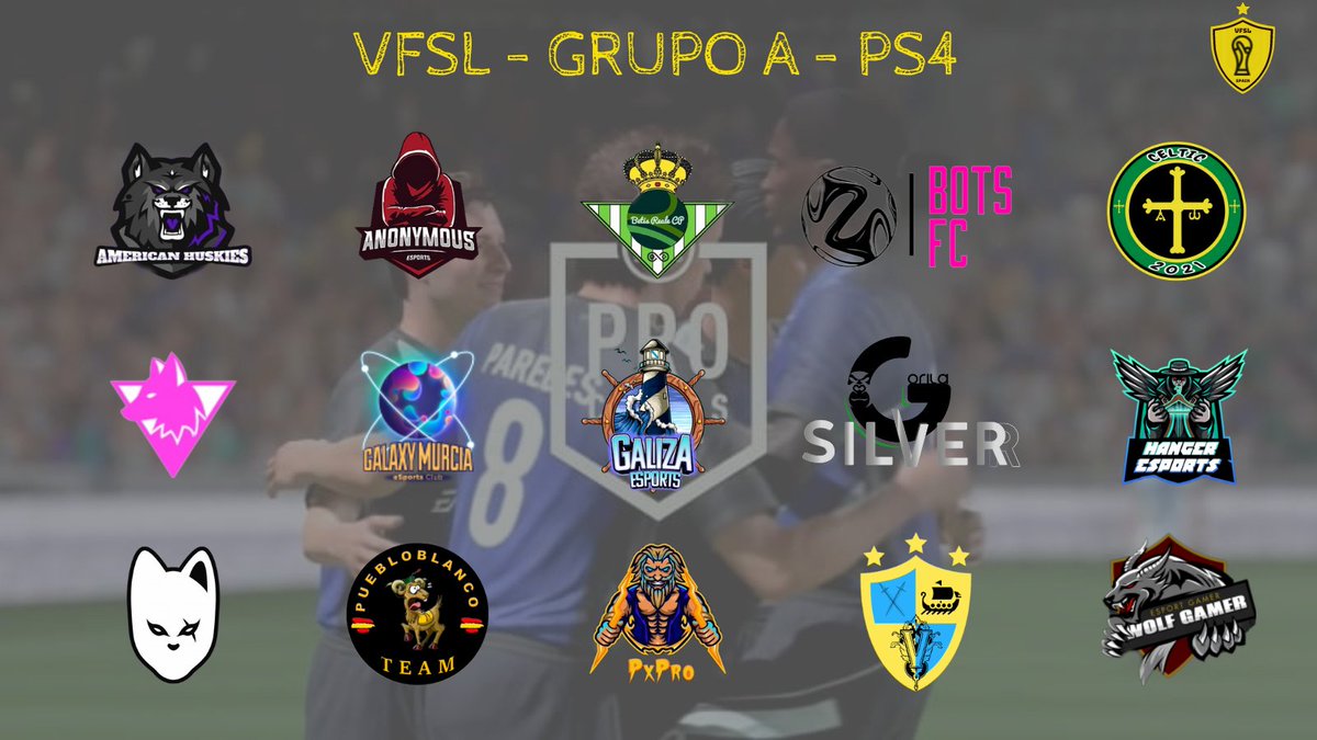 TEMPORADA 1 | <a href="/VFSL_Spain/">VFSL Spain</a>🏆

Y como no podía ser menos, presentamos a continuación a nuestros amigos de PS4. Estarán divididos en dos grupos, por sorteo.

Estos serán los equipos que buscarán el liderato del GRUPO A.
 
¡Nos vemos en el verde! Mucha suerte a todos.