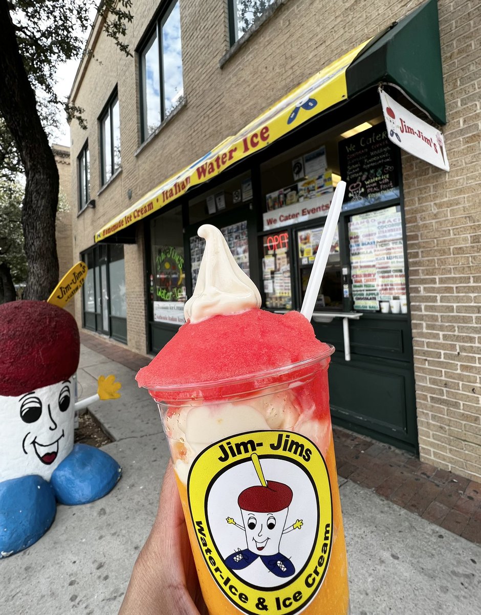 jimjimswaterice's tweet image. Stop by #JimJims Home of #Austin deliciously refreshing #italianwaterice and #homemade #icecream 615 EAST #6thstreet open until 8pm! #sxsweats #SXSW22 #sxsw