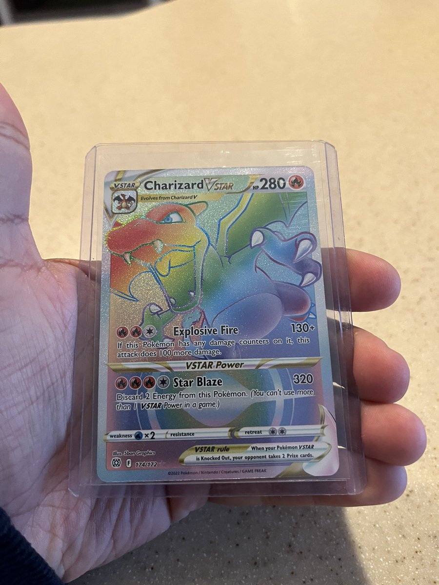 Isamepietro's tweet photo. Pulled another one ! #RainbowCharizard #BrilliantStars #Pokemon #pokemonCards #PokemonTCG #Pokephilia https://t.co/s9Qx6G9K3K