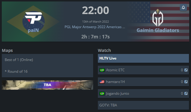 VitinhOCS2's tweet photo. BORAAA!!

Aquecimento pro RMR - Logo mais teremos ai @paiNGamingBR  vs @GaiminGladiator 

Bora de GCzinha que já já tem jogo!

#GOpaiN #csgo #counterstrike #counterstrikeglobaloffensive

https://t.co/f4AfEMqhbu

@paiNGamingCSGO @paiNGamingCs https://t.co/JoRNefPG9H
