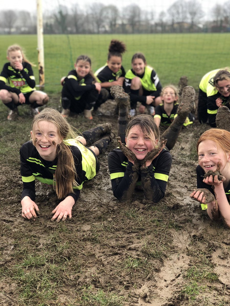 Our 2011 | U11 Girls doing their thing today in challenging conditions to say the least ☔️😂 #NxtGen #TheseGirlsCan #WeAreCanton #MudBath