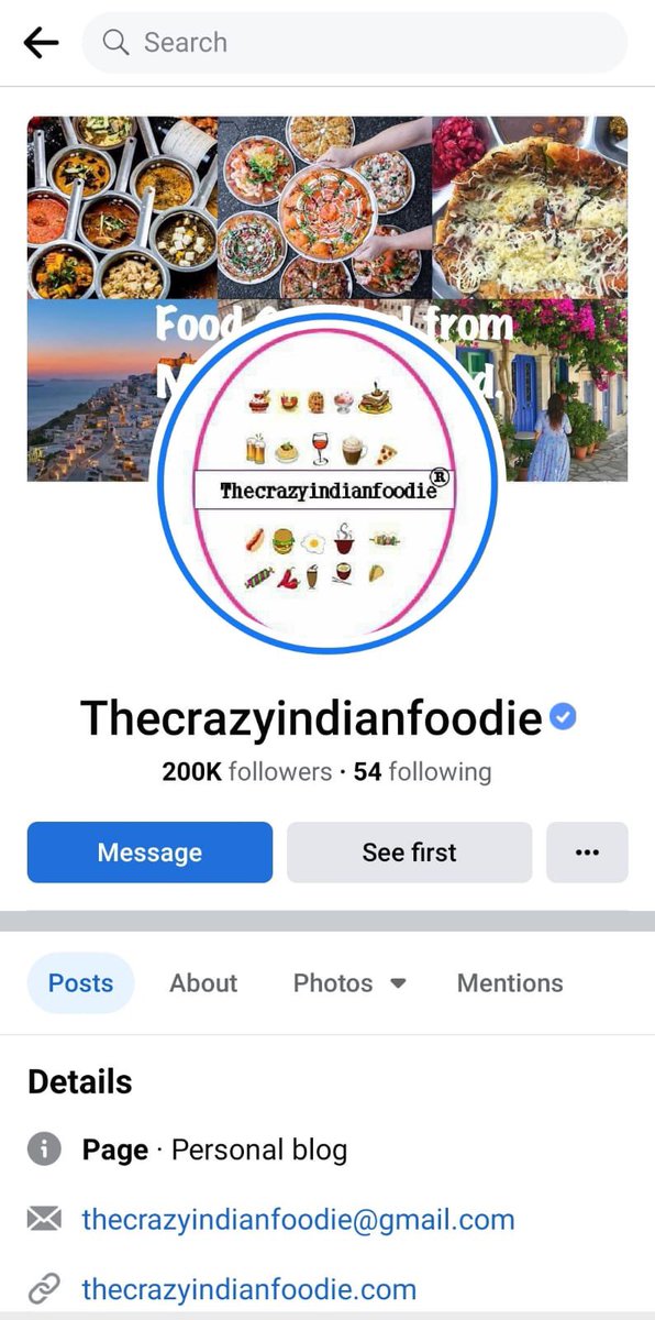 Thecrazyindianfoodie crosses 200k followers on Facebook too!
