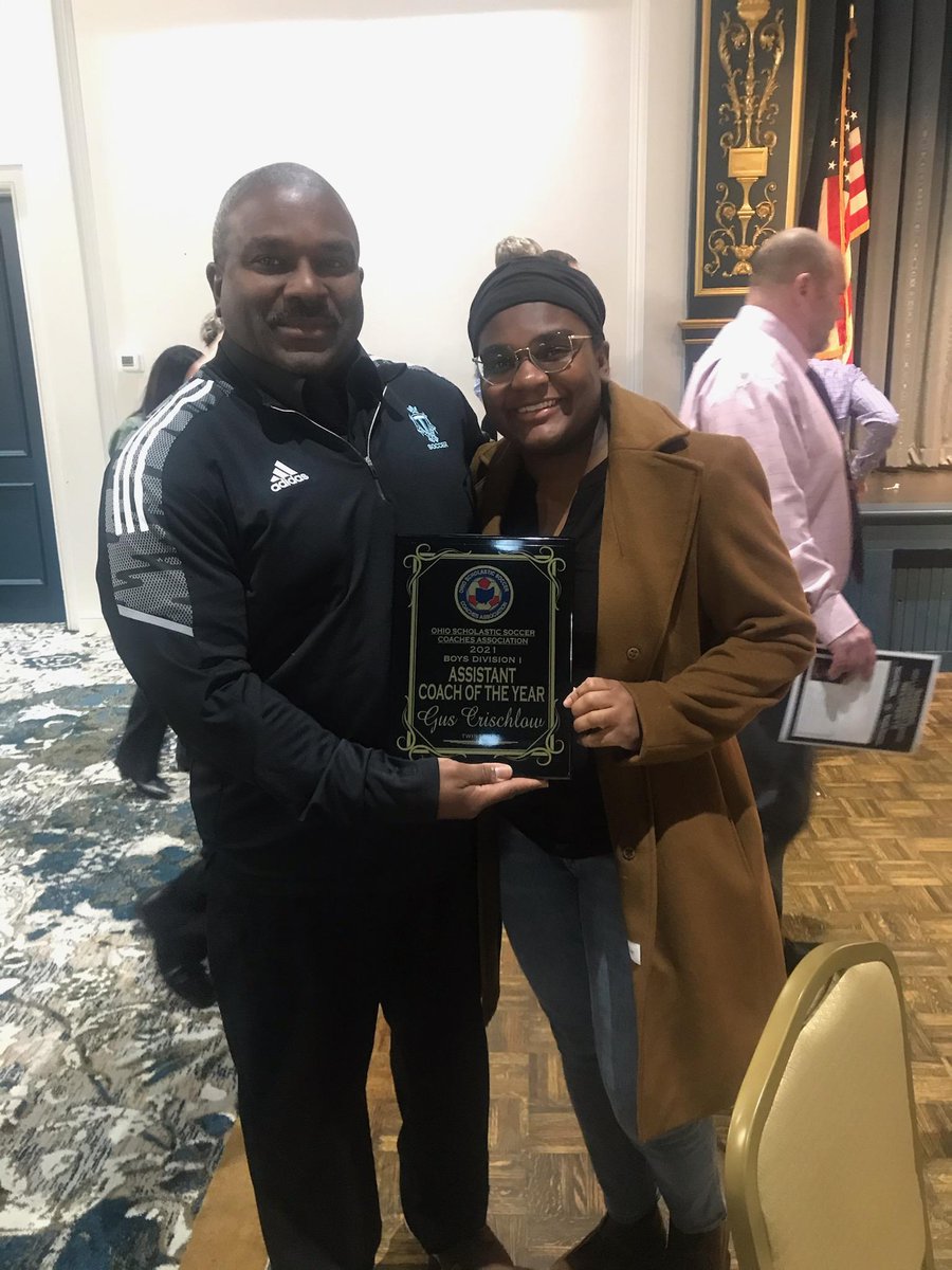 gus_crichlow's tweet photo. Thank you to all who supported me on this journey to Ohio Assistant High School Soccer Coach of the year!!!!!
Thx Marlisa and Coach Lally!!!! https://t.co/3TCVy0TNGg