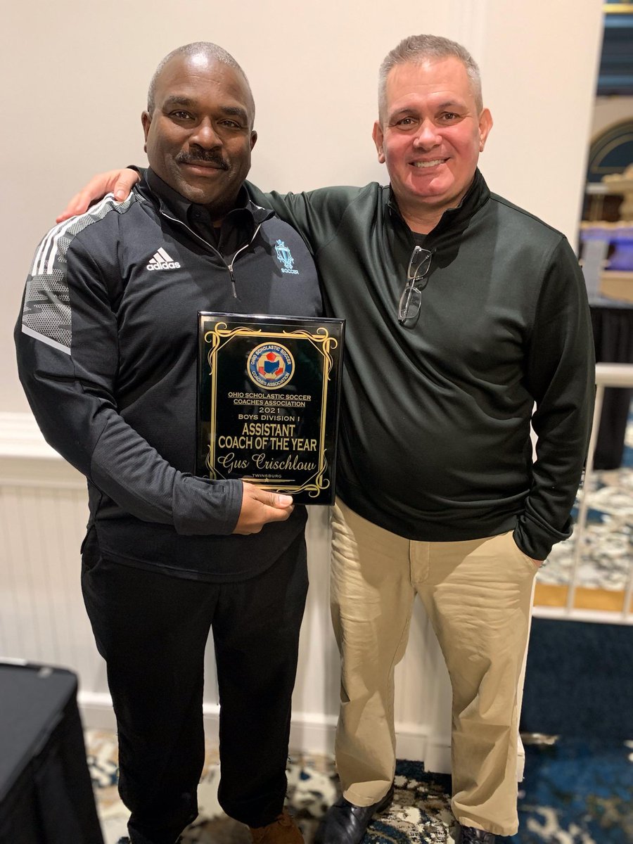 gus_crichlow's tweet photo. Thank you to all who supported me on this journey to Ohio Assistant High School Soccer Coach of the year!!!!!
Thx Marlisa and Coach Lally!!!! https://t.co/3TCVy0TNGg