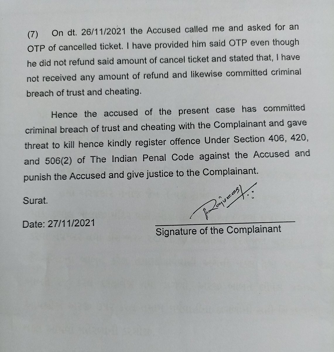 ChowkidarVeer's tweet photo. @AshwiniVaishnaw Aapke Railway Ke Mamber Surat se bombai tak sab paisa kha lete hai garib aadmi 6 Manth se chakker laga raha hai railway ka ticket refand lene ke liye 1 Raat jail me rahna padta hai chor hai sab https://t.co/g6ql0ZD5ED