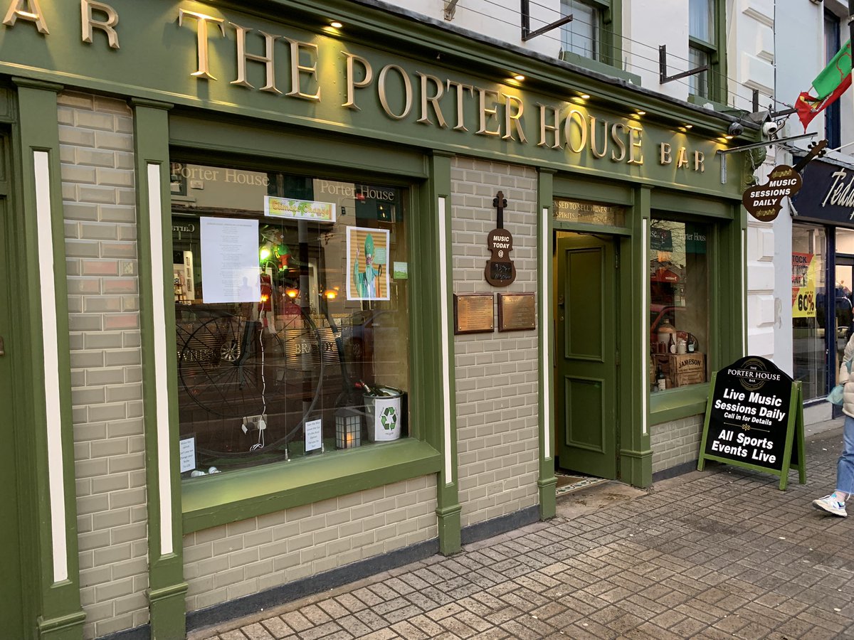 edelh's tweet photo. Pints guaranteed to sustain you! #porterhouse #westport window has some great #climatechange messages. https://t.co/XoytT5IIFQ