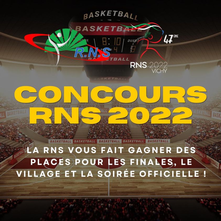 RNSCEN's tweet photo. Rencontre Nationale Sportive - RNS
 Jeu concours RNS 2022 jusqu’au 18 03 23 :59 
En jeu, 3 packs : les 3 gagnants inviteront chacun une personne de leur choix. 1 pack : 2 tickets village, 2  finales, 2 tickets soirée officielle.  
Pour participer c’est simple 1/2 https://t.co/buS6rZtRBz