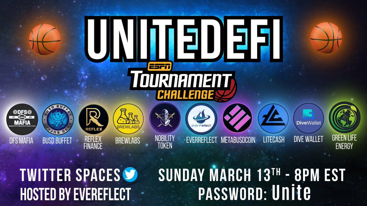 NobilityGG's tweet image. Join in on some fun with a #unifydefi March Madness bracket challenge! Each project is putting in $ towards the winner’s pot!

Bracket Registration: tinyurl.com/UniteDeFiBrack…
Password: Unite

Top 3 Bracket Prizes: 1st Place - 60% / 2nd Place - 30% / 3rd Place - 10%