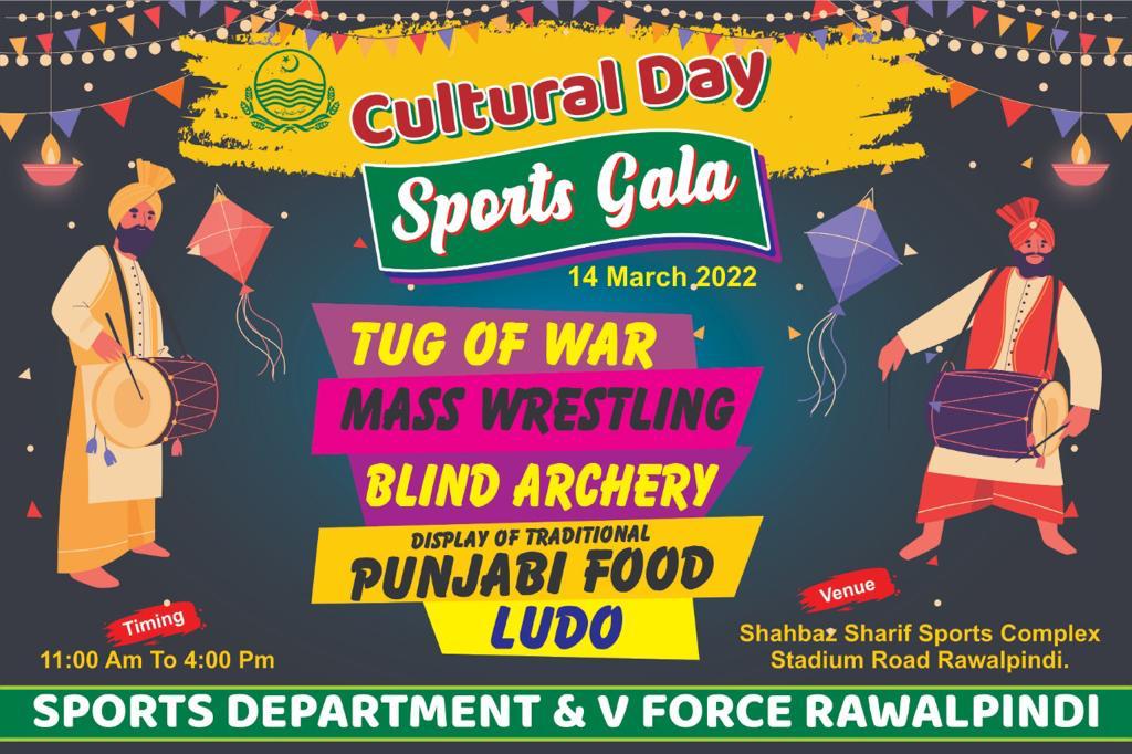 RwpVForce's tweet photo. Sports Gala Tomorrow! 

Details Attached 👇

@Sports_BoardPB @GovtofPunjabPK 
@DCRawalpindi @Rwpcity @Rawalpindianz @M_Haroon_Hashmi
@ZAJappa06 @PHARawalpindi @rwmc10 @qasim_16 @rameeshaj

#PunjabiCultureDay 🐫📜🏹🤼‍♂️🐎🍨 https://t.co/Pti0IW2Zuh
