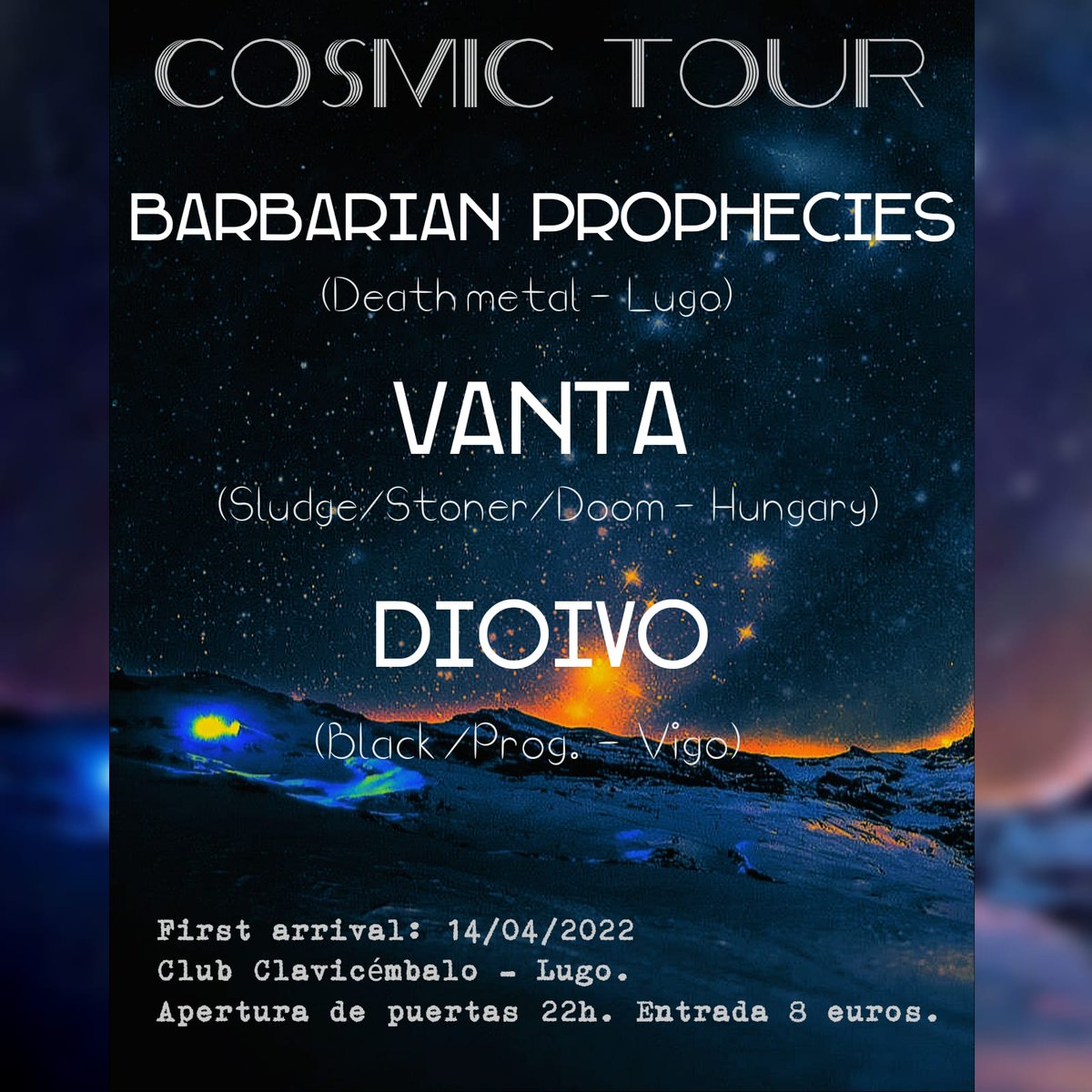 BPband_official's tweet photo. 🛸👽 El 14 de abril comienza nuestro pequeño tour con los compañeros de @Vanta000. El dúo de Stoner/Doom/ Sludge, procedente de Hungría, estarán por nuestra tierra en tres fechas únicas. Como acompañantes de lujo, ese día tendremos al dúo de Black/Prog. @Dioivo_Metal. https://t.co/VFIEjU7Sqj