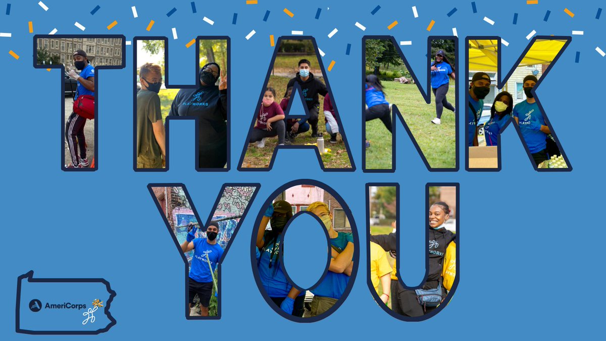 PlayworksPA's tweet photo. Happy @AmeriCorps Week! Get your pompoms out your high-fives up and join @PlayworksPA celebration! All week we'll be spotlighting our amazing AmeriCorps Playworks coaches. Show some likes, share a story &amp; say TY to the people and their service that make our communities stronger! https://t.co/og3rgGH3SE