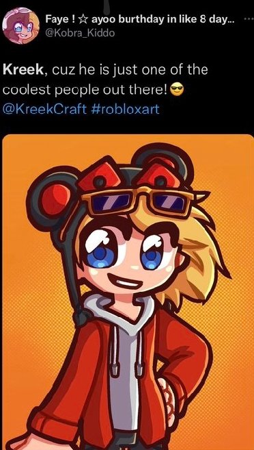 @KreekyToon_ <a href="/KreekToonGaming/">Mrs KreekyToon Official</a> how could you. You litterly stole someone's art claimed it as your own. YOU THREATENED  ME TO TELL EVERYONE THAT I DREW IT SO I COULD GET CANCELED. YOU DIDNT EVEN FUCKING DRAW IT. <a href="/Kobra_Kiddo/">Not Faye</a> DREW IT. YOUR JUST TRYING TO GET KREEK TO FOLLOW YOU.