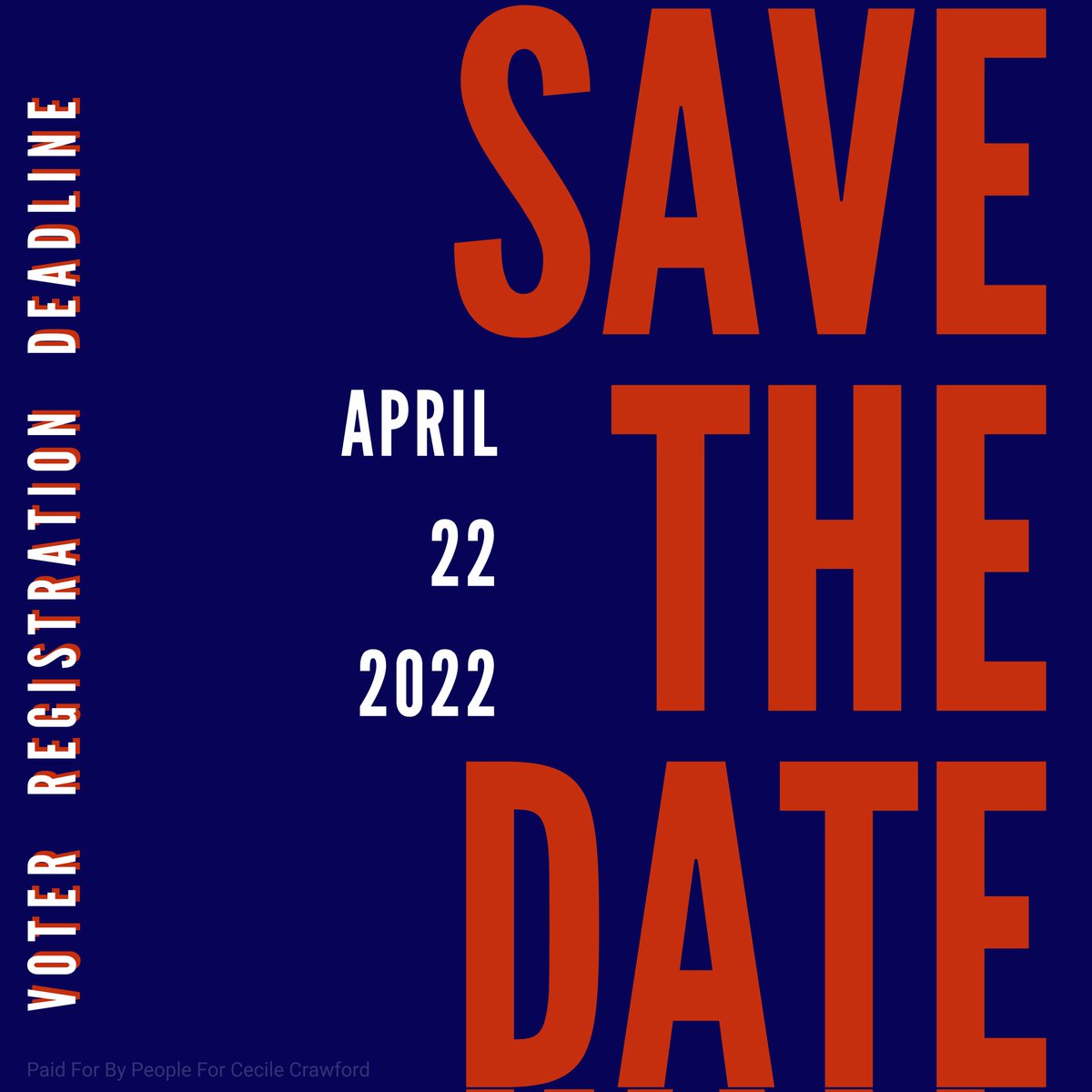 CCforNC's tweet photo. SAVE THE DATES: VOTE #CCforNC
🗓️ Source: https://t.co/31CXV3Icjp

Cecile "CC" Crawford is running for a seat on the Greensboro, NC City Council for District 2. Join Team CC to help her Put People First!
https://t.co/Esi0Xo9pCY
#PutPeopleFirst #TeamCC #NCPol https://t.co/Ni9kntsSl4