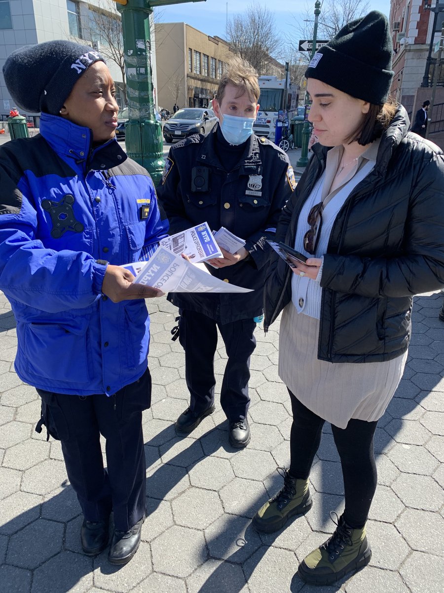 NYPD71Pct's tweet image. Your Community Affairs and Crime Prevention Officers were at Kingston Avenue and Eastern Parkway to inform the community about the upcoming Police Officer exam. The registration period ends on March 14. Visit nypdrecruit.com or call 212-RECRUIT. #WhyIJoin #BeTheChange