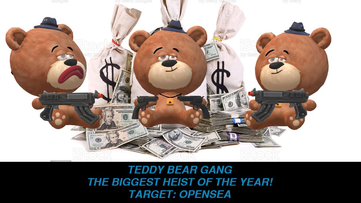TeddyGangsters's tweet photo. ❗3X FREE MINT GIVEAWAY ❗

Want to win a free Teddy Bear? Follow the steps below:

 - Follow @TeddyGangsters 
 
 - Retweet this tweet
 - Tag a friend

Good luck everyone, there will be 3 separate winners!🎉

#NFTGiveaway #Airdrop #FreeNFT #NFT #PolygonNFT https://t.co/mMzya0Cd48