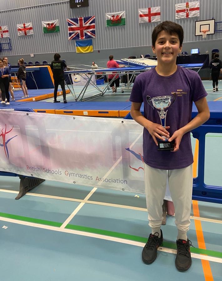 GreyCourtPE's tweet photo. Well done to our 3 Trampolinists who competed in the National Finals in Macclesfield yesterday. A big well done to all of them, especially Asif who came 2nd in the year 7-9 elite boys! π€©π₯ #gctrampoline https://t.co/ruWhVVXPKq