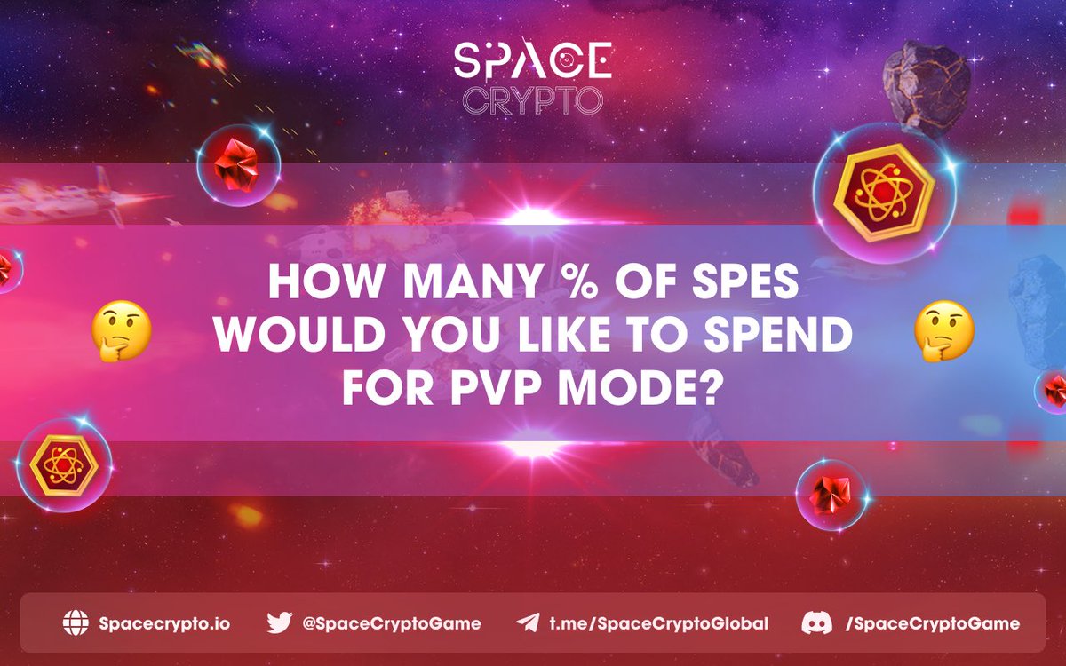 jade_labs's tweet photo. 🤔How many % of SPEs would you like to spend for PVP Mode?
SPEs is reward token in #SpaceCryptoGame and soon it is the currency in PVP mode. Players can earn more SPEs and claim OR reinvest to improve levels and becoming the TOP PLAYERS.
#SpaceCrypto #NFTs https://t.co/I16kspkbDo