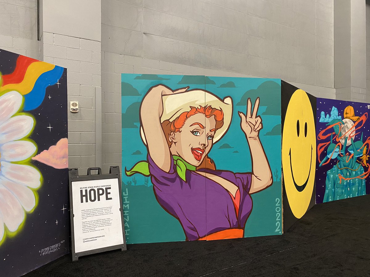 MintGoldDust's tweet photo. ✨ Live at #SXSW22  with @HopeCampaign and @IllustSpace ✨

Check back as animated versions of these pieces from local Austin artists will be minted throughout the week on #MintGoldDust

#WatchThisSpace #PoPAustin @LeValleyKelly https://t.co/FiiSWw1pNp