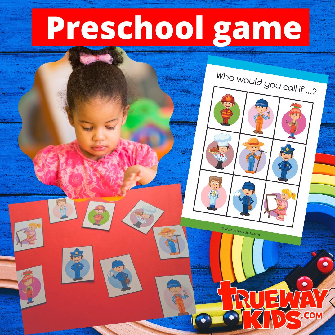 TruewayKids's tweet photo. Preschool game: Who would you call?
Place the cards on the following page on the table. Ask your child a question like, “Who would I call if I was sick?” or “Who would I call if I saw a fire?”
Speak about how Jesus is the only one who can help us with our sin problem. https://t.co/RejtZLsjWV