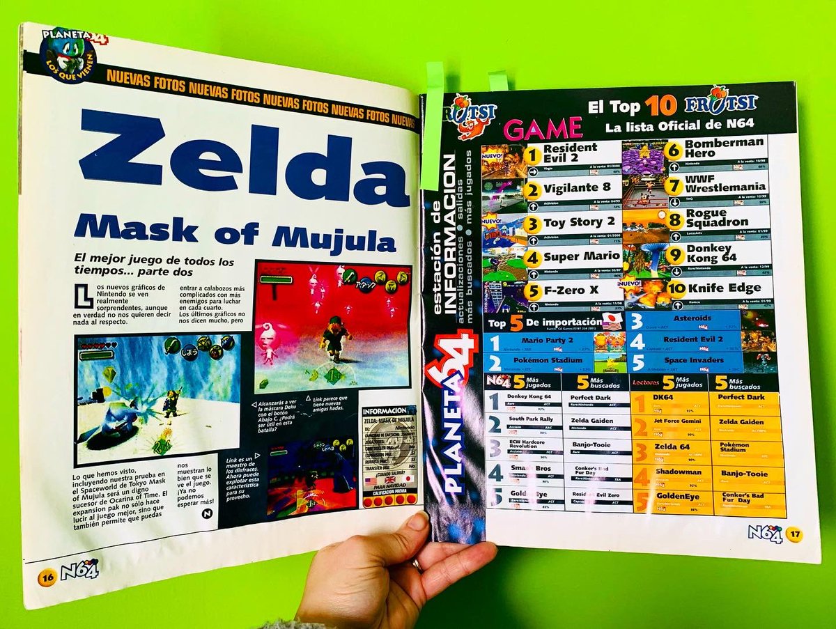 Linksliltri4ce's tweet photo. N64 Edición Número 32 - Mayo 2000
This is another issue of #N64Magazine that was released after the last ones I posted. This one came out in May 2000.
This is La Revista Oficial Mexico: N64 Guia, Tips, y Estrategia (The Official Magazine Mexico: N64 Guide, Tips, and Strategy.) https://t.co/9iVyA1CrxN