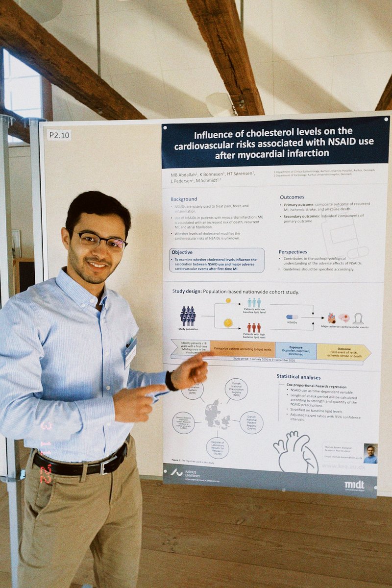 studmedmohab's tweet photo. Had an amazing weekend at the Annual Meeting for Medical Student Research at @SandbjergGods. 
Was delighted to be announced as winner of my poster session. Thanks to my supervisor @Morten__Schmidt, @DCEAarhus and @AarhusUni. 
#studenterforskning #kms2022 #AarhusUni https://t.co/Lf8n15PBhY