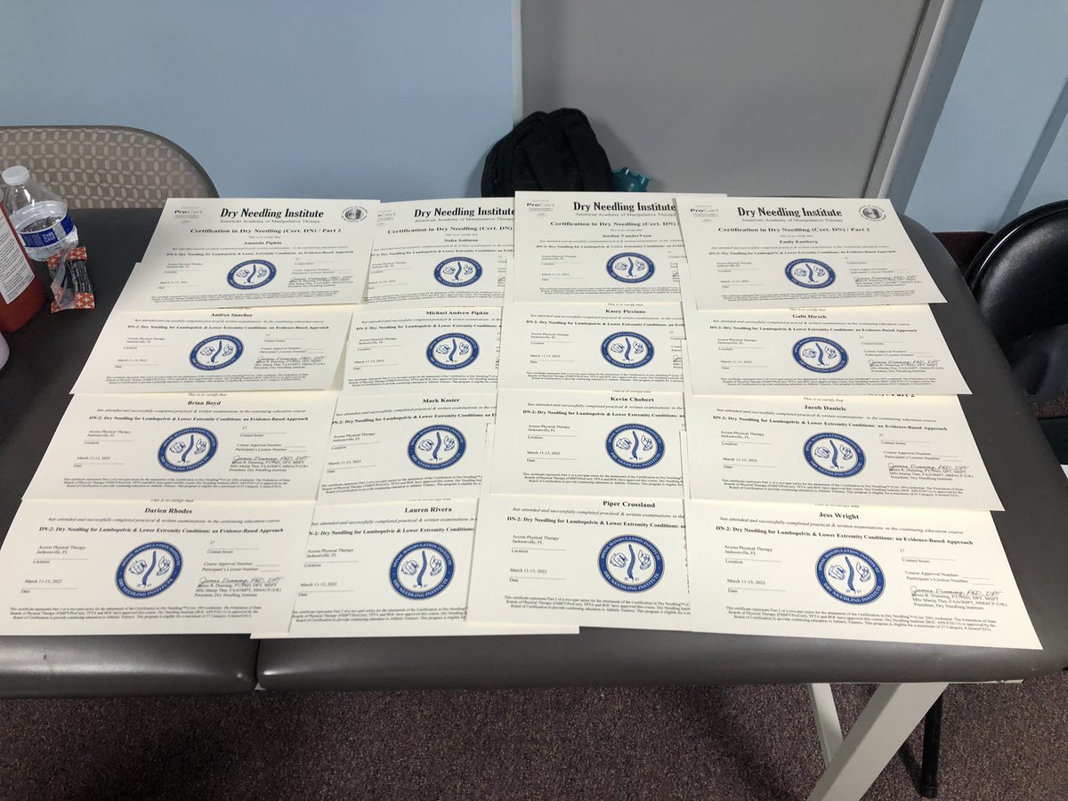 BenjaminEnglan5's tweet photo. DN-2 in Jacksonville, FL finishing strong with PT’s, DC’s, and AT’s from around the globe treating plantar fasciitis, knee osteoarthritis, and other LE conditions with multiple needles left in situ! #raiseyourgame with @osteopractor and the #AAMTFellowship https://t.co/g1WBMWUWVn