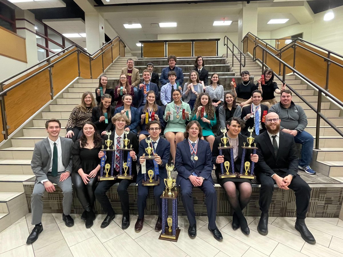 CHSSpeechDebat1's tweet photo. Chesterton is the AAA State Speech Champion!
13 of our 24 entries advanced to final round
Of those 13, 10 placed in the top 3 and 5 were state champs. Dylan Leavitt won state in Info and POI, Jackson Dudek won state in Broadcasting, and Mark Jewison won state in USX and Impromptu https://t.co/G6Pxm49i1X