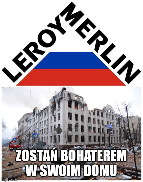 arekpisarski's tweet photo. Dość gorzko dziś brzmi "Zostań bohaterem w swoim domu" z ust PRowców Leroy Merlin https://t.co/lkSL5jmzqD