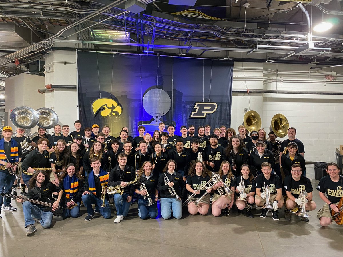 We're all smiles with the Iowa Pep Band! Its time to fight for the #B1GTourney Championship!

<a href="/B1GMBBall/">Big Ten Men's Basketball</a> <a href="/BoilerBall/">Purdue Men's Basketball</a> <a href="/PurdueBands/">Purdue Bands & Orchestras</a>