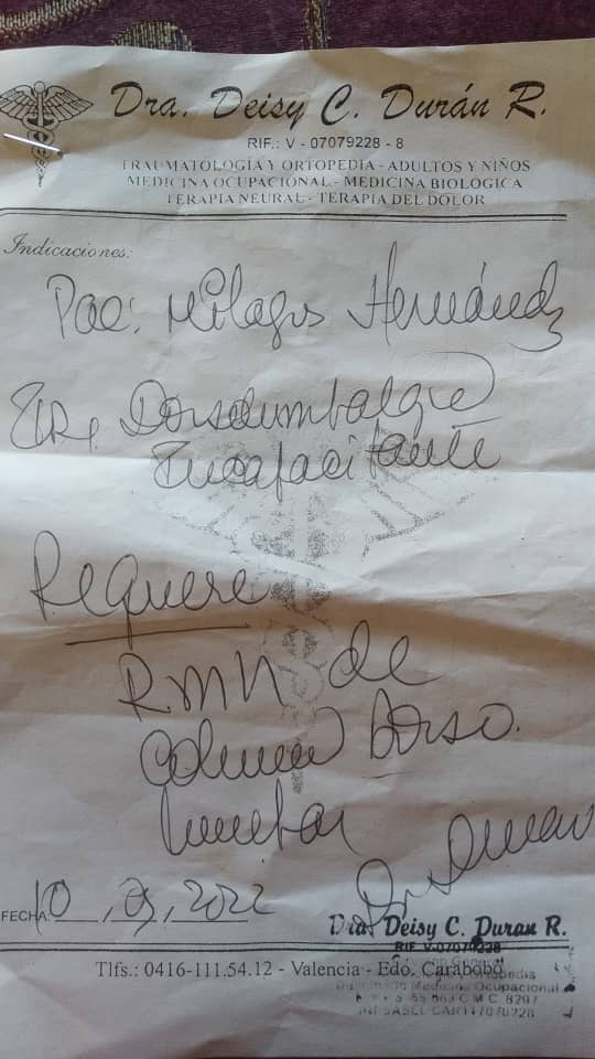 MilideMedina's tweet photo. Requiero ayuda urgente ya que los dolores son extremos y necesito un tratamiento preciso. Tlf contacto 0414/4976950. No he podido recoger el monto que me pide la clínica San Rafael. Valencia que es el sitio más económico https://t.co/zdlX7zhPOI