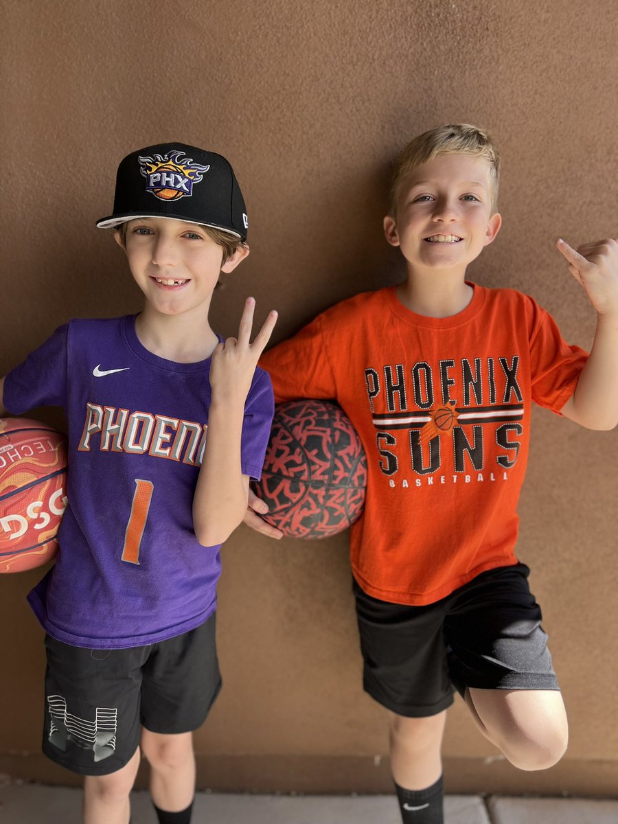 TrizEight's tweet photo. Cousins dream come true! Hey @DevinBook, My brother and I are bringing our boys to their first NBA game tonight. Huge @Suns fans. They’d love an opportunity to meet you! We’re in Sec 205. 🙏🏼🏀☀️ https://t.co/0ZEZsNava0