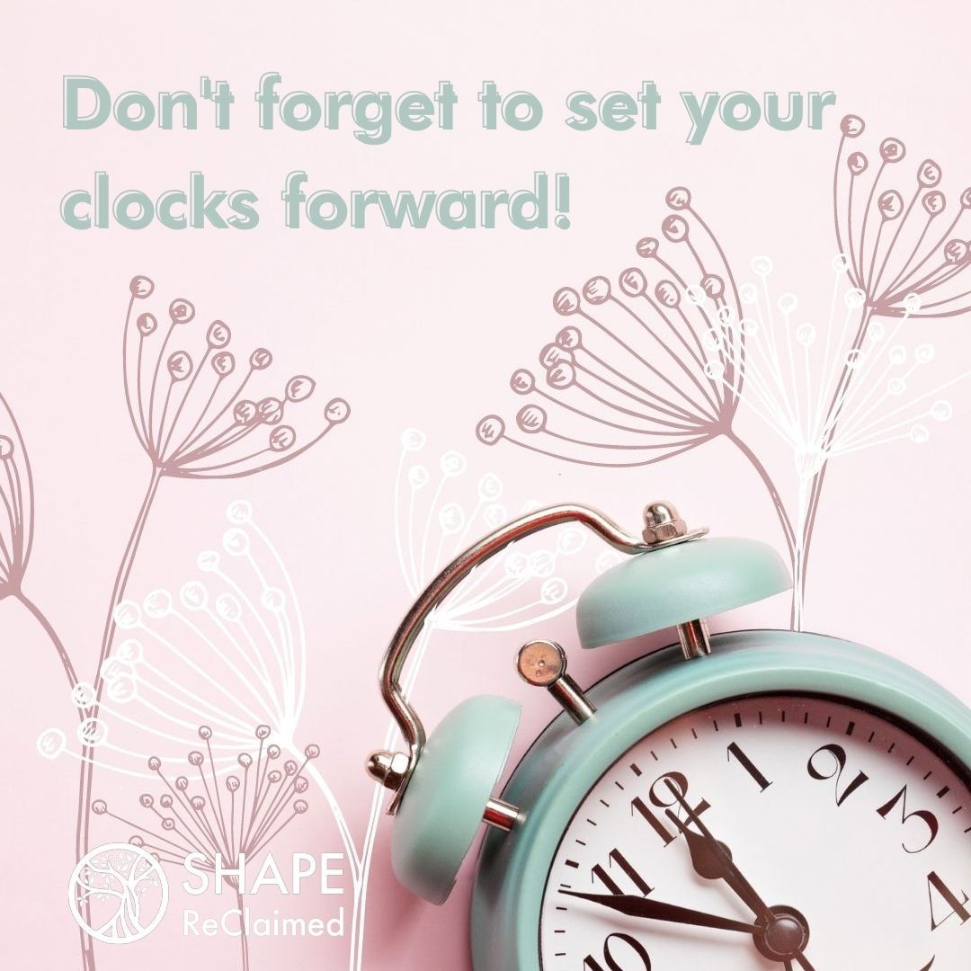 SHAPEReClaimed's tweet photo. It's time to spring forward! 🕑 #SHAPEReClaimed #daylightsavings https://t.co/pTerBb7l64