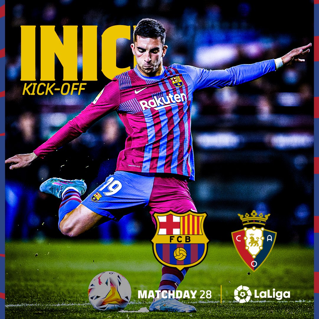 fcbarcelona_id's tweet photo. DIMULAI LAGA !
SEMANGAT! 💪🏼

#BarçaOsasuna https://t.co/e8gMa8mfMu