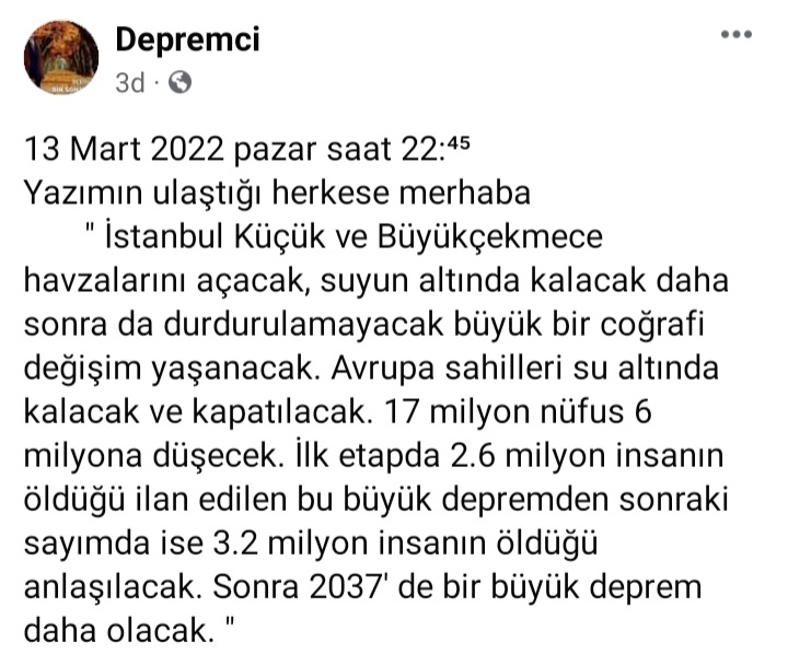Depremciapp's tweet photo. Son yorumum ektedir. #deprem #istanbul #marmara https://t.co/sxJdE0k51u