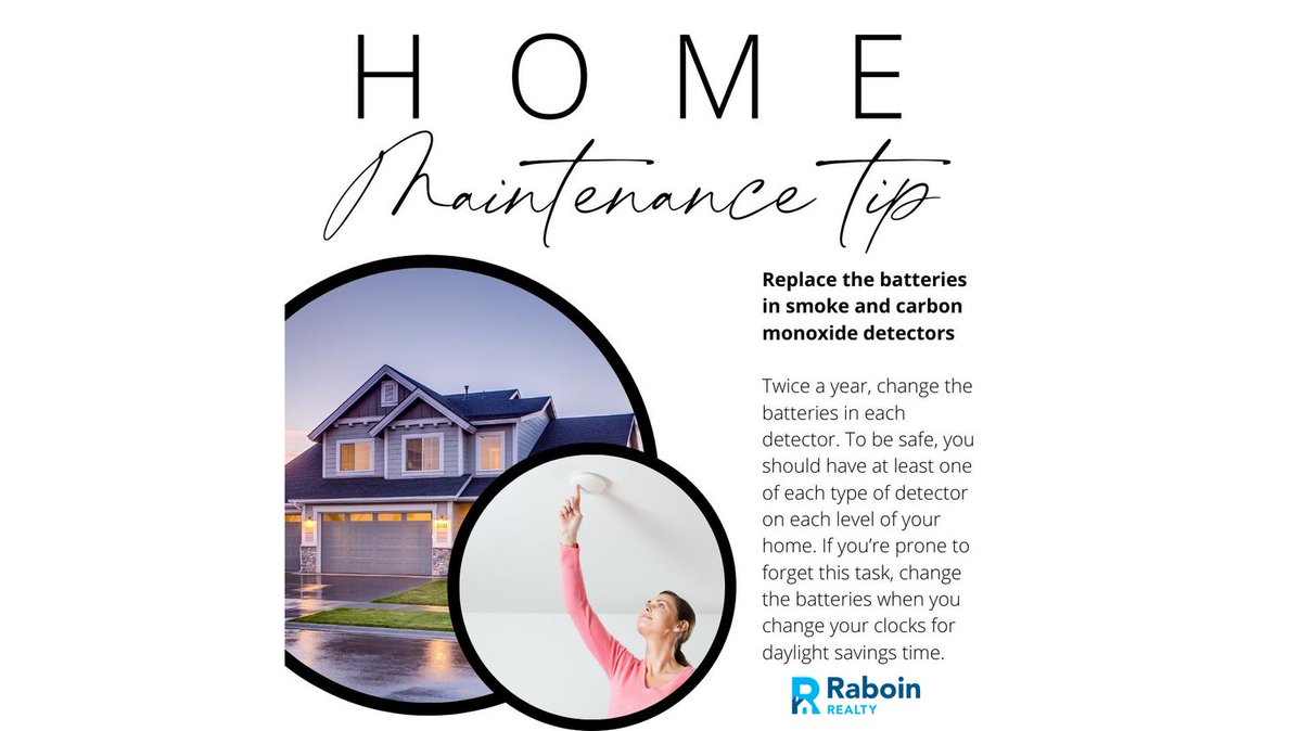 Spring Ahead and a little more sunshine in your day! While you're adjusting your clocks, now is also a great time to change the batteries in your smoke and carbon monoxide detectors.  
#raboinrealty #daylightsavings #springtime #fargomoorhead #westfargo #welcomehome #homesforsale