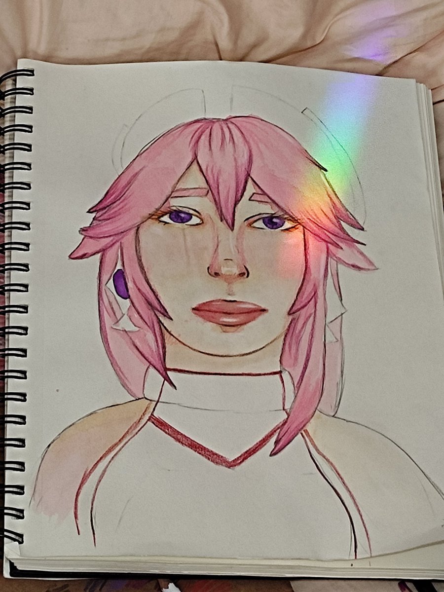 HonyDd's tweet photo. Dibujo de yae que no termine pero lo pondré por aquí porque igual ni lo van a ver XD
#yaemiko #GenshinImpact #fanart https://t.co/ILRh5glajX