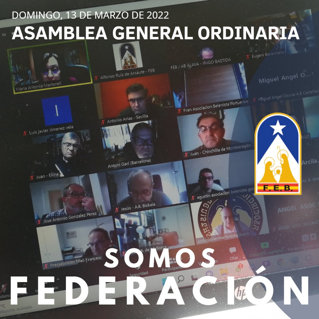 Porque somos y nos sentimos Federación, esta mañana hemos tenido la primera Asamblea General del año en la que hemos podido perfilar el trabajo de los próximos meses. Para la familia belenista ¡todo el año es navidad!
#BelenismoPatrimonioHumanidad #SoyBelenista #YoPongoElBelen