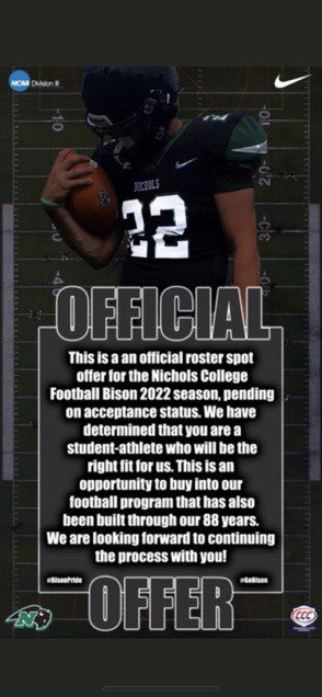 walkerjamarius1's tweet photo. I would like to Thank Coach @olmsted_dale For The Offer and Opportunity To become a Bison! @CoachRayGoMVB @GoMVB https://t.co/ZV6WDgbRzC