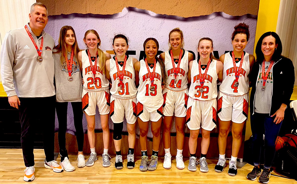 Both 🍊 and 🍏 Teams Played in the 16U/17U HS division this weekend to challenge themselves.   Like the way both competed &amp; made adjustments all weekend long!  Short some girls w/ injury and vaca they were tested early in AAU SZN.   #GrowthMindset   #Together   @IndianaEliteWBB