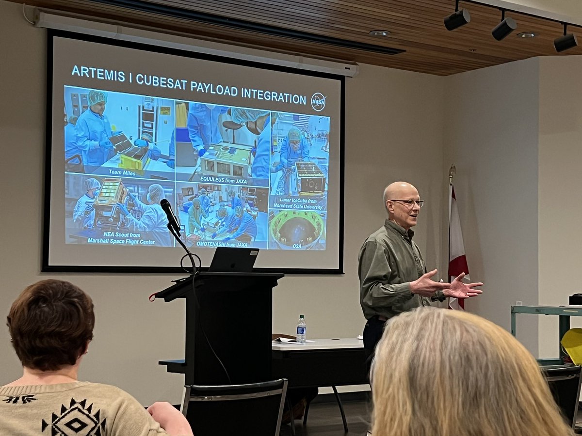 Great presentation today by Andy Schorr of <a href="/NASA_SLS/">ARCHIVED: NASA_SLS</a> talking about the upcoming #Artemis I mission.