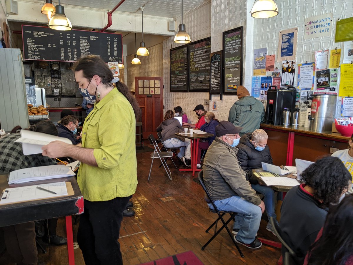 WECoffeeCoop's tweet photo. Pop-up rent relief clinic happening now! Here until 7PM!! https://t.co/hS5I4baS19