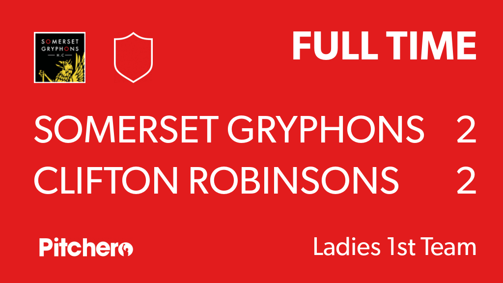 FULL TIME: Somerset Gryphons 1 2 - 2 Clifton Robinsons 4
#SOMCLI #Pitchero
somersetgryphonshockey.club/teams/179134/m…