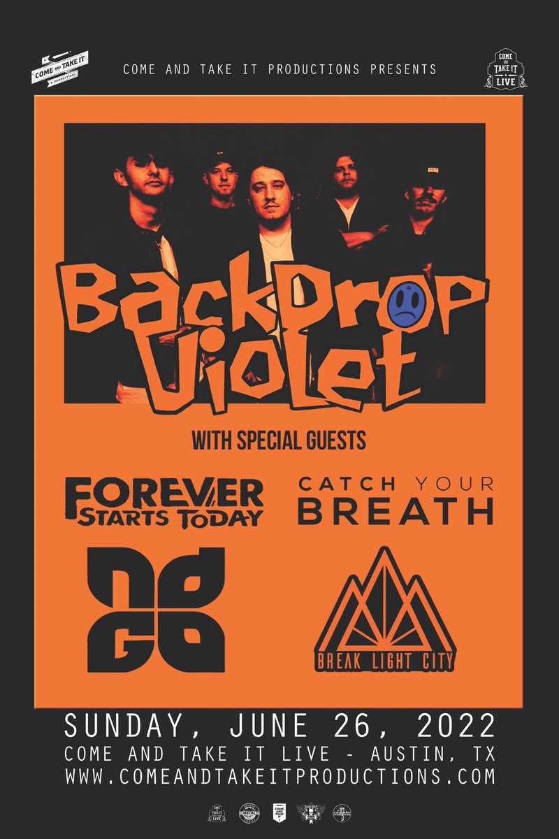 Texas Texas Texas 😘

6/24 - houston - bfe rock club
6/25 - lubbock - jake’s backroom
6/26 - austin - come and take it

tickets: backdropviolet.com

share or comment what songs you wanna dance to at these shows! 🤘