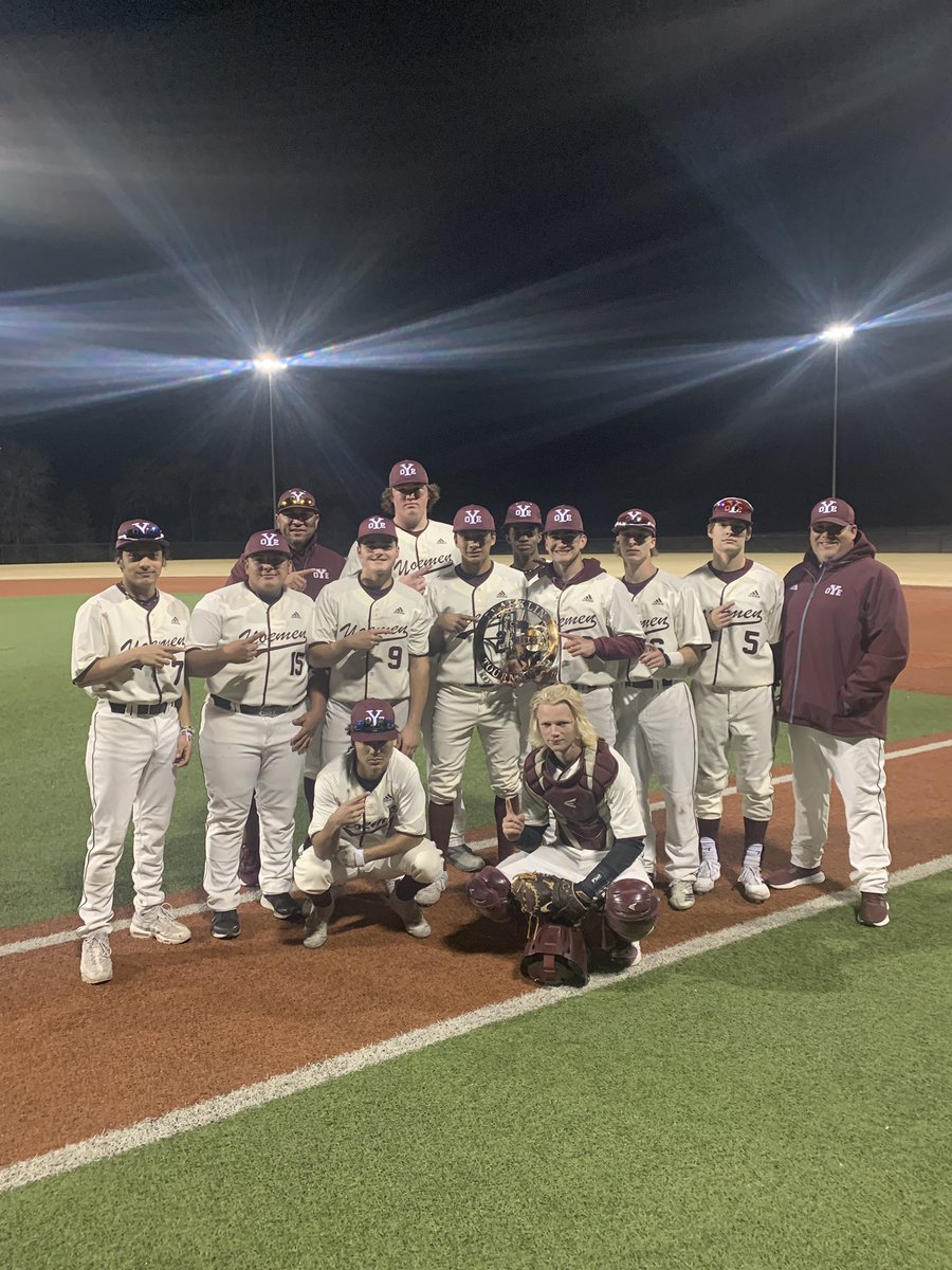 yoebsball's tweet photo. Great weekend for Yoe Baseball!!
Varsity Tourney Champs at the Franklin RBI Tournament & JV Champs at the Madisonville JV Tournament! Nice work young men!!
District begins Tuesday, 3/15, vs Caldwell @ Yards of Cameron
JV @ 5 pm - Var @ 7:30 pm
#GoYoe #JobNotFinished https://t.co/GaMmqOpg0s