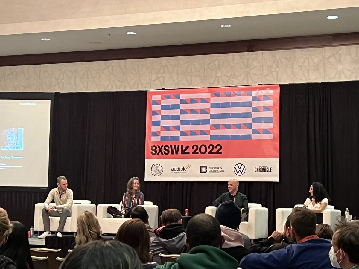 Great panel on digital humans and #metaverse at #SXSW. Katie Kelly from AltSpaceVR made some important points about listening to the community (the ppl who use your product), and accessibility opportunities in the metaverse. Insightful conversation overall!