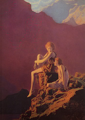 artfullycurated's tweet image. Contentment by Maxfield Parrish
