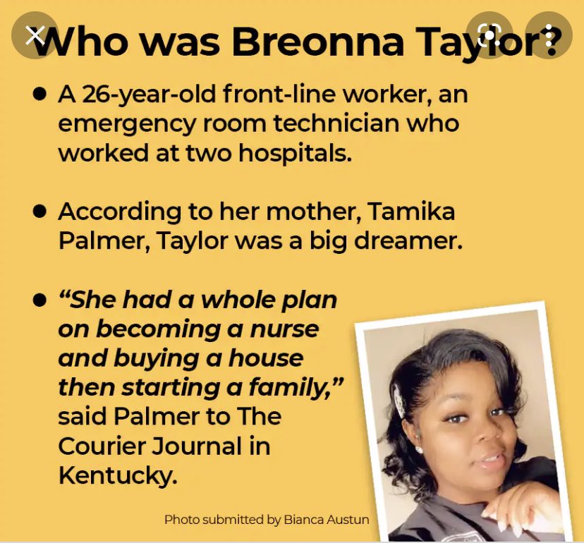 Today on the 2 year anniversary we remember #BreonnaTaylor we say her name and continue to speak up for ourself and others against police brutality.