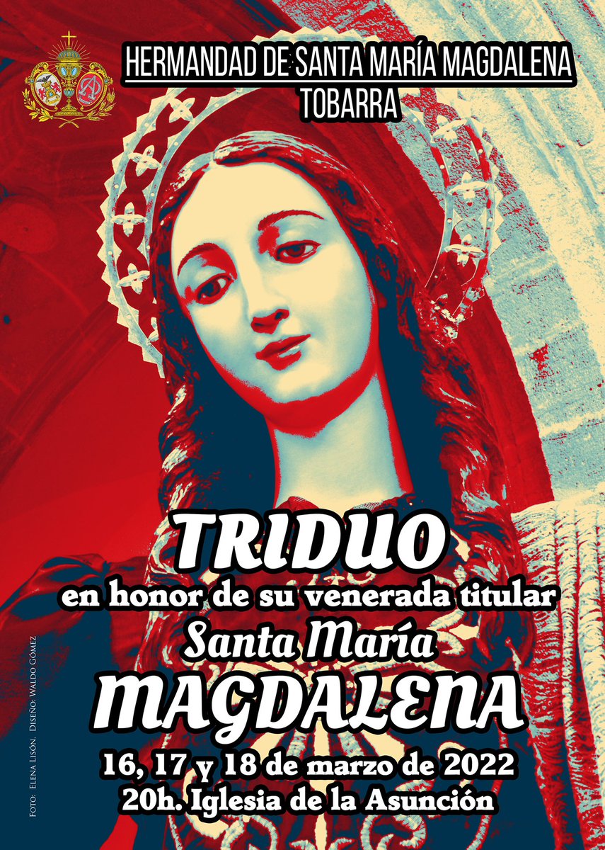 HStaMMagdalena's tweet photo. TRIDUO A SANTA MARÍA MAGDALENA   
⛪️ Iglesia de la Asunción de Ntra. Sra. 
📅 16, 17 y 18 de marzo 2022
🕗 20 horas https://t.co/3ZCcqGsecr