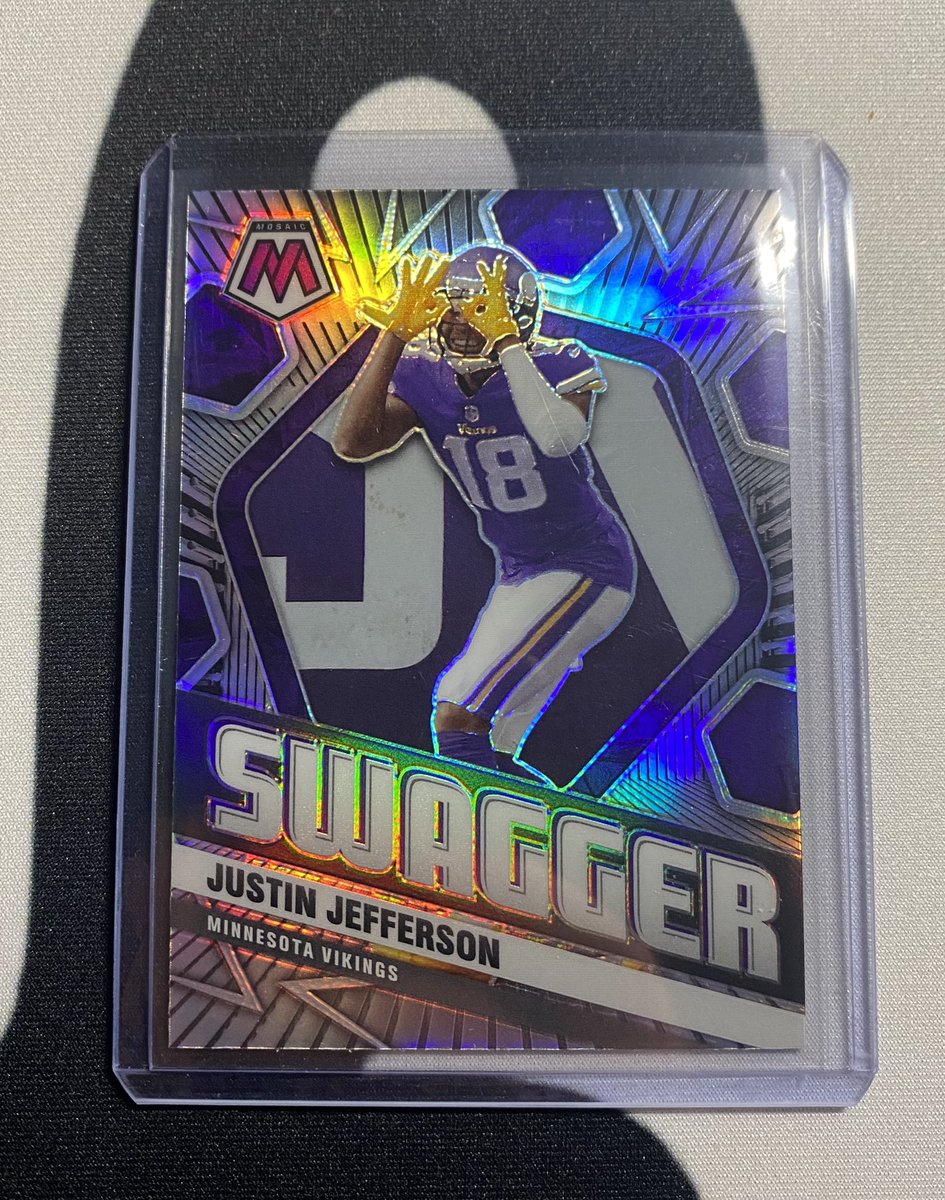 ChaseCards5's tweet photo. Justin Jefferson Silver Swagger
$20 BMWT

@HobbyConnector https://t.co/zFbVi0hNFv