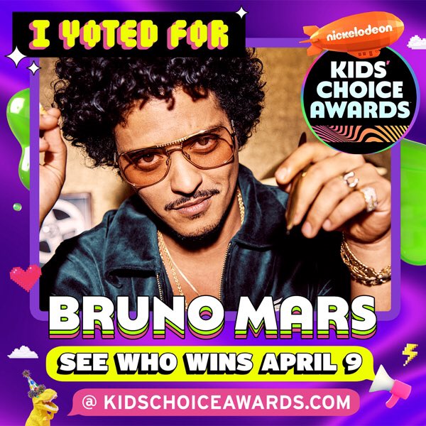 MichelleR381's tweet photo. I’m only watching KCA if @BrunoMars wins #KidsChoiceAwards2022 #FavoriteMaleArtist https://t.co/sC4BUdLYmQ
